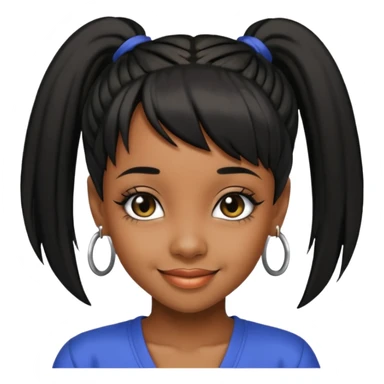 Lisa Left Eye Lopes with black ponytail hair  sticker