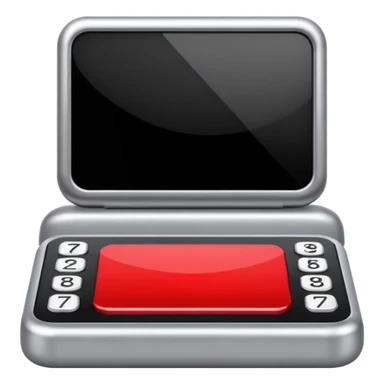 pin pad with a small black screen on top and a small red screen down indicates the locked situation sticker