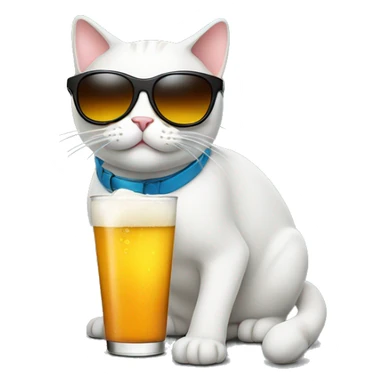 Cat with sunglasses getting turnt up sticker