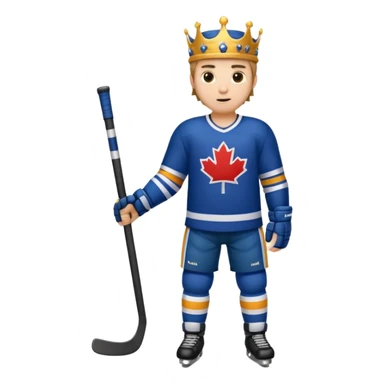 King Hockey player full body sticker