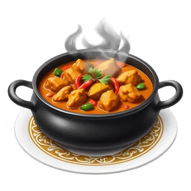 Desi chicken curry in black corai sticker