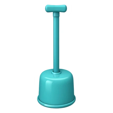 turquoise toilet plunger sticker
