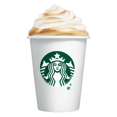 Flat white in a Starbucks cup sticker