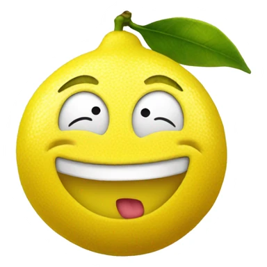 Lemon with smile  sticker