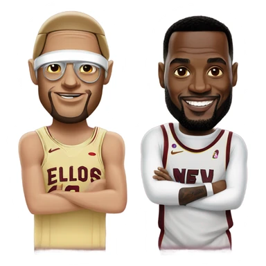 Elon musk and LeBron James sticker