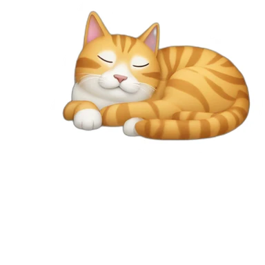 cat sleeping in a chair sticker