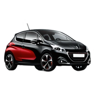 black-peugeot-208-GTI-By-Peugeot-Sport sticker