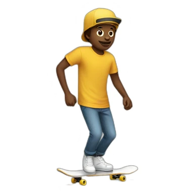 Skateboarding guy sticker