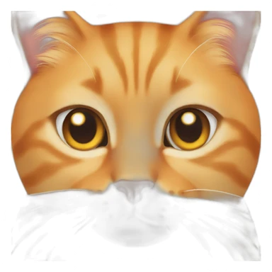 14 pound sandy-orange cat with deep face sticker