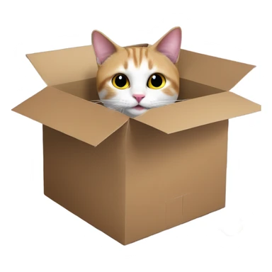 Cat in a box floating in space sticker