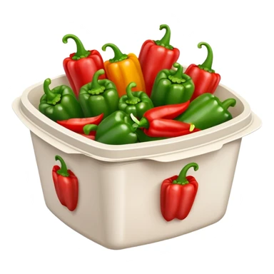 Beef and pepper Chinese dish in takeout container sticker