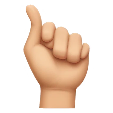 Thumb and forefinger cross to make heart sticker