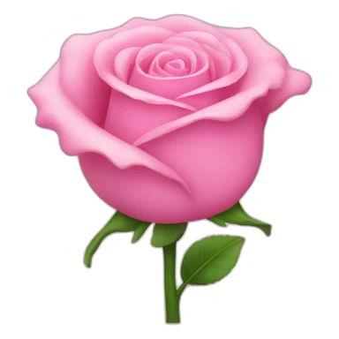 Glass pink rose  sticker