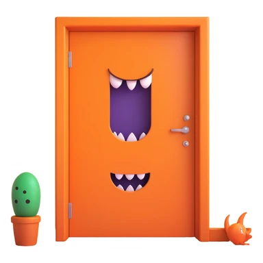 The door to my monster room sticker