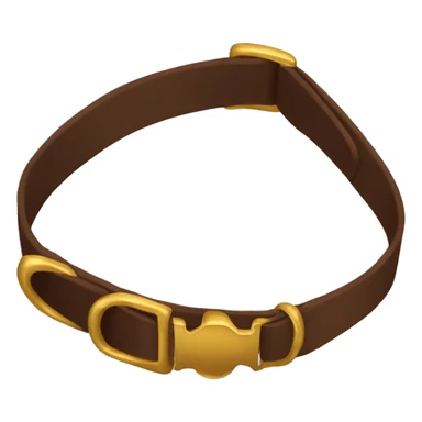 Brown dog collar with gold  sticker