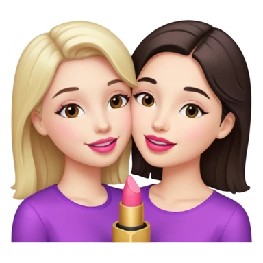 A girl kissing a girl  sticker