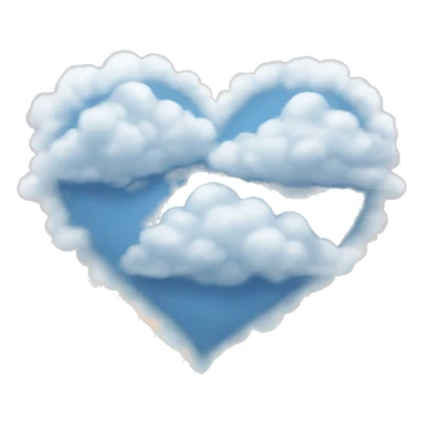 Clouds in the heart sticker