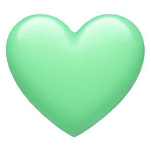 Pastel green heart sticker