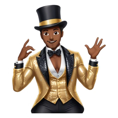 Burlesque male with  sticker