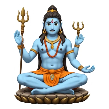 Lord shiva sitting on kailash sticker