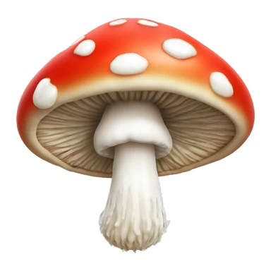 mushroom heart with white fluid decorat sticker