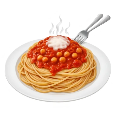 a plate of spaghetti sticker
