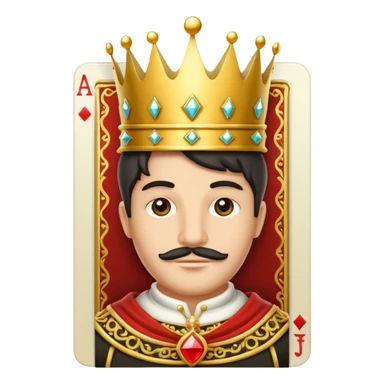 Solitaire card king sticker