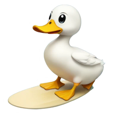 Duck surfing sticker