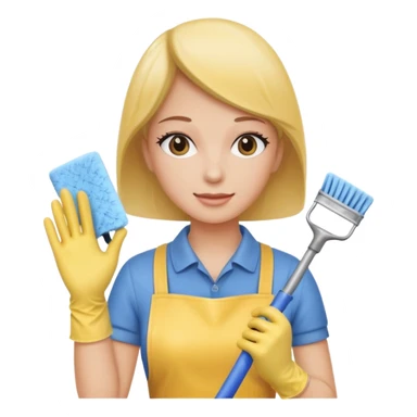 Cleaning the bathroom sticker