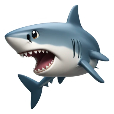 shark with strong arm muscles sticker