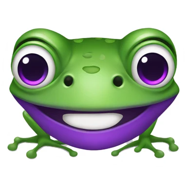 Frog with purple eyes sticker