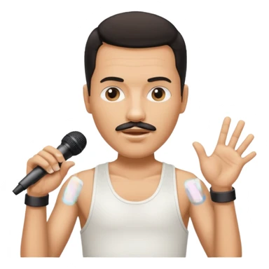 Freddy mercury famous pose sticker