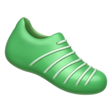 3D iOS-style foot emoji with green stink lines, glossy texture, soft rounded edges. sticker