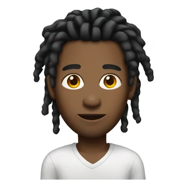black man with short dreads sticker