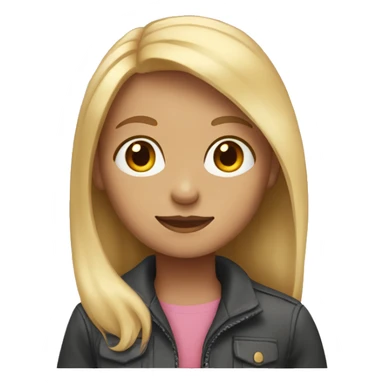 girl with blond midle hair sticker