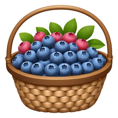 a basket of blueberries sticker