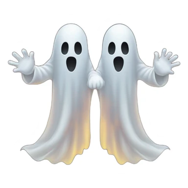 ghosts holding hands on fire flying through city sticker