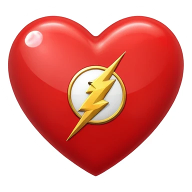 The flash with love hearts sticker