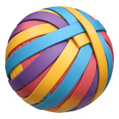 A Rubber Band Ball. sticker