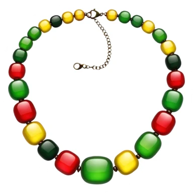 green red yellow necklace beads sticker