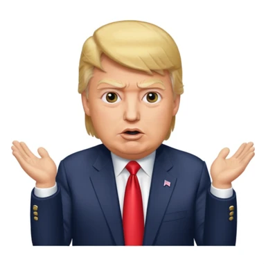 Donald Trump speaking at a rally sticker