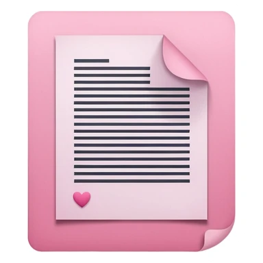 mac os mixed papers skeuomorphic pink sticker