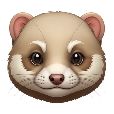 ruda fretka z siwym odrostem sticker