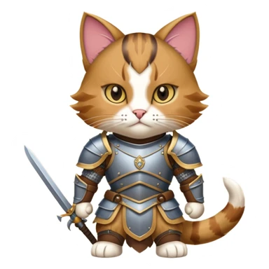warrior cat in battle armor sticker