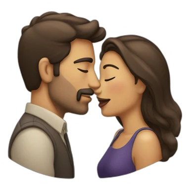 Hombre y mujer besos sticker