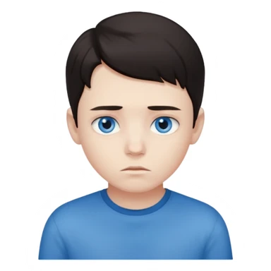 Lonely darck young boy sticker