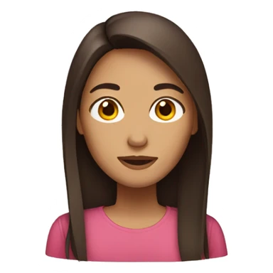 filipino woman with straight brown hair sticker