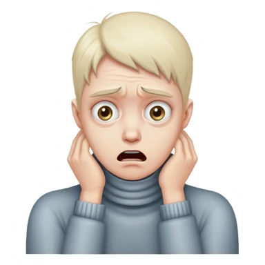 mad person with hands on neck sticker