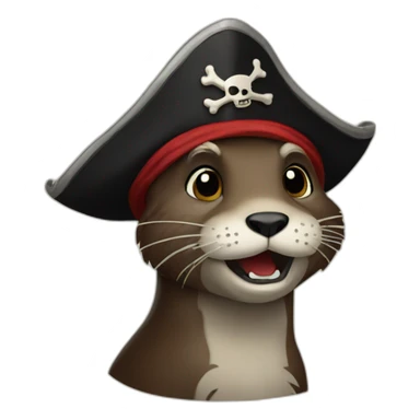 pirate otter sticker