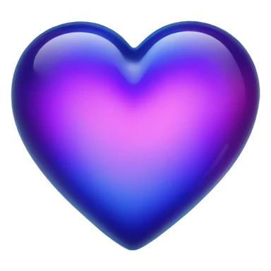 Neon glass cobalt heart  sticker